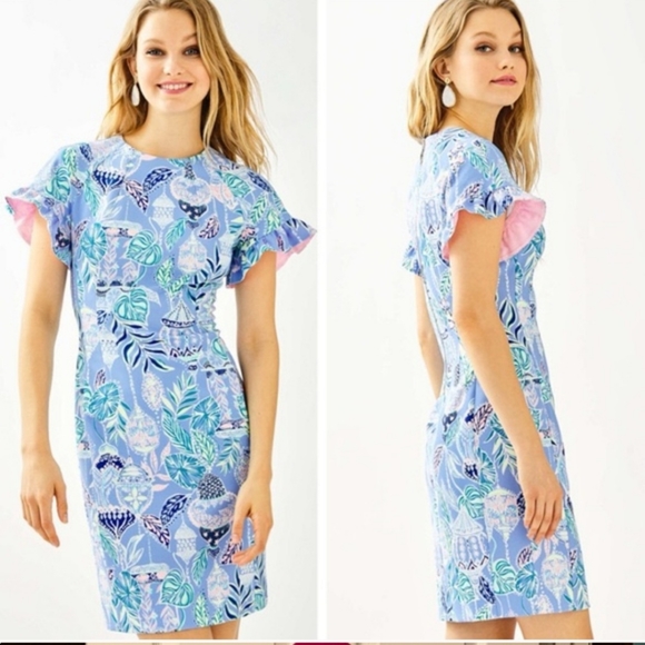 NWT Lilly Pulitzer Kerstin Stretch Shift Dress. Size 8 - Picture 2 of 14